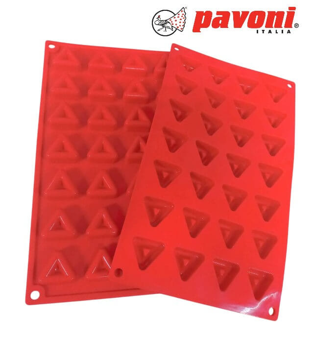 พิมพ์อบขนมซิลิโคนทรงสามเหลี่ยม PAVONI BW1583-076 จำนวน 28 ชิ้น สีแดง_8